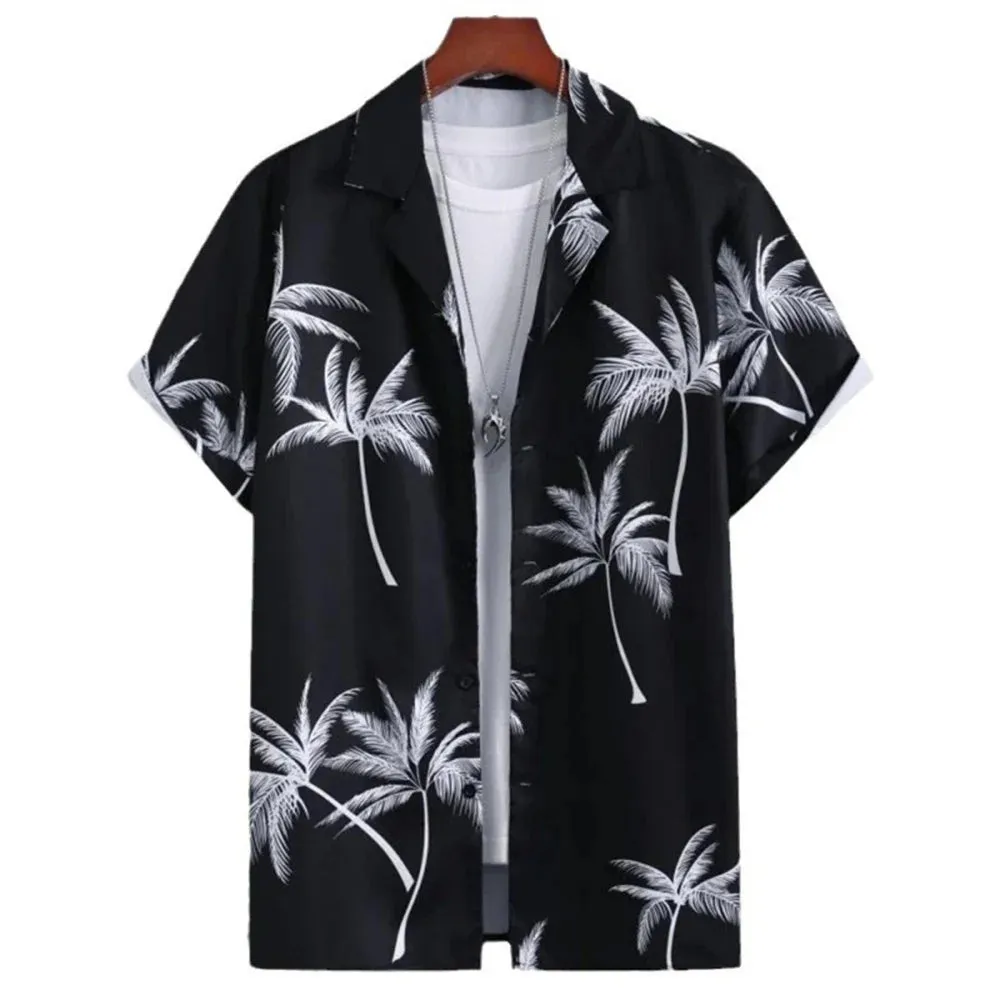 3D Printed Geometry Men's Shirts Loose Casual Fashion Button Short Sleeve Lapel Hawaiian Blouse Shirts for Men Summer Clothing