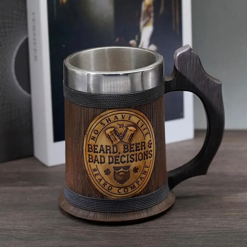 Beard, Beer and Bad Decisions No Shave Life Beer Tankard