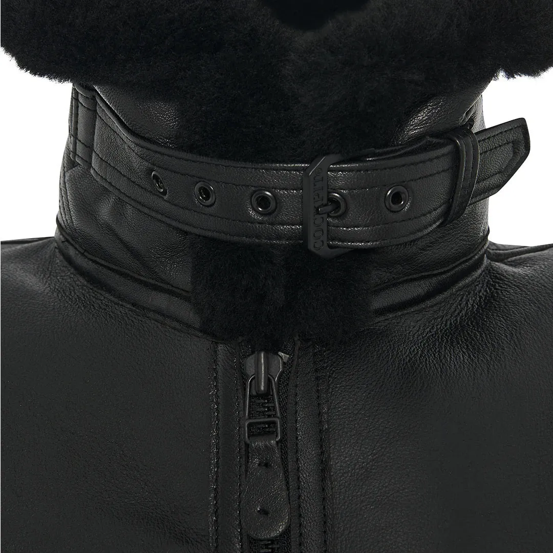 Cockpit USA Men's R.A.F Sheepskin Bomber Jacket in Black SIZE 44 - Final Sale Ships Same Day