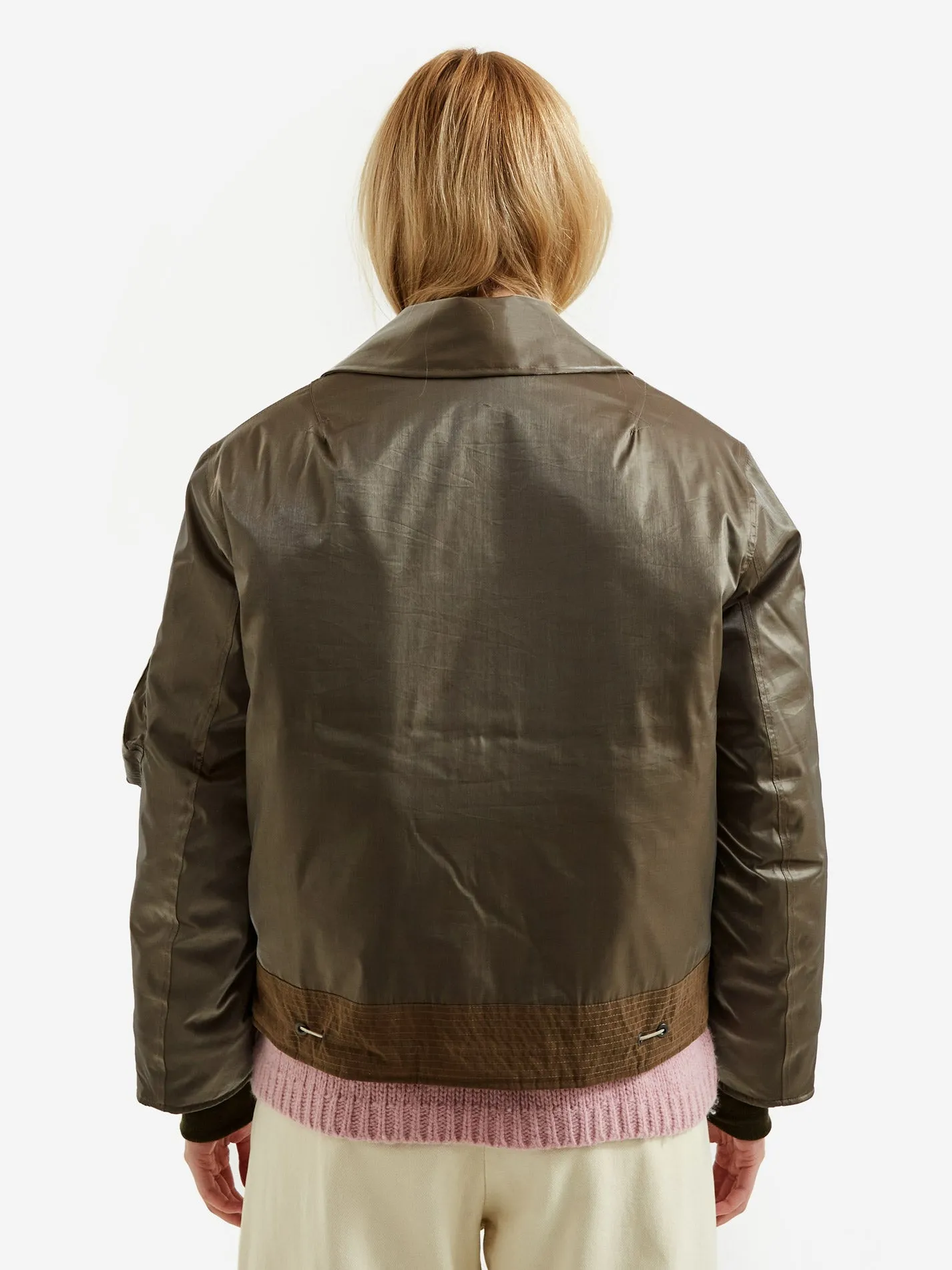 Our Legacy Glyptodon Bomber W - Army Green Shimmer Tech