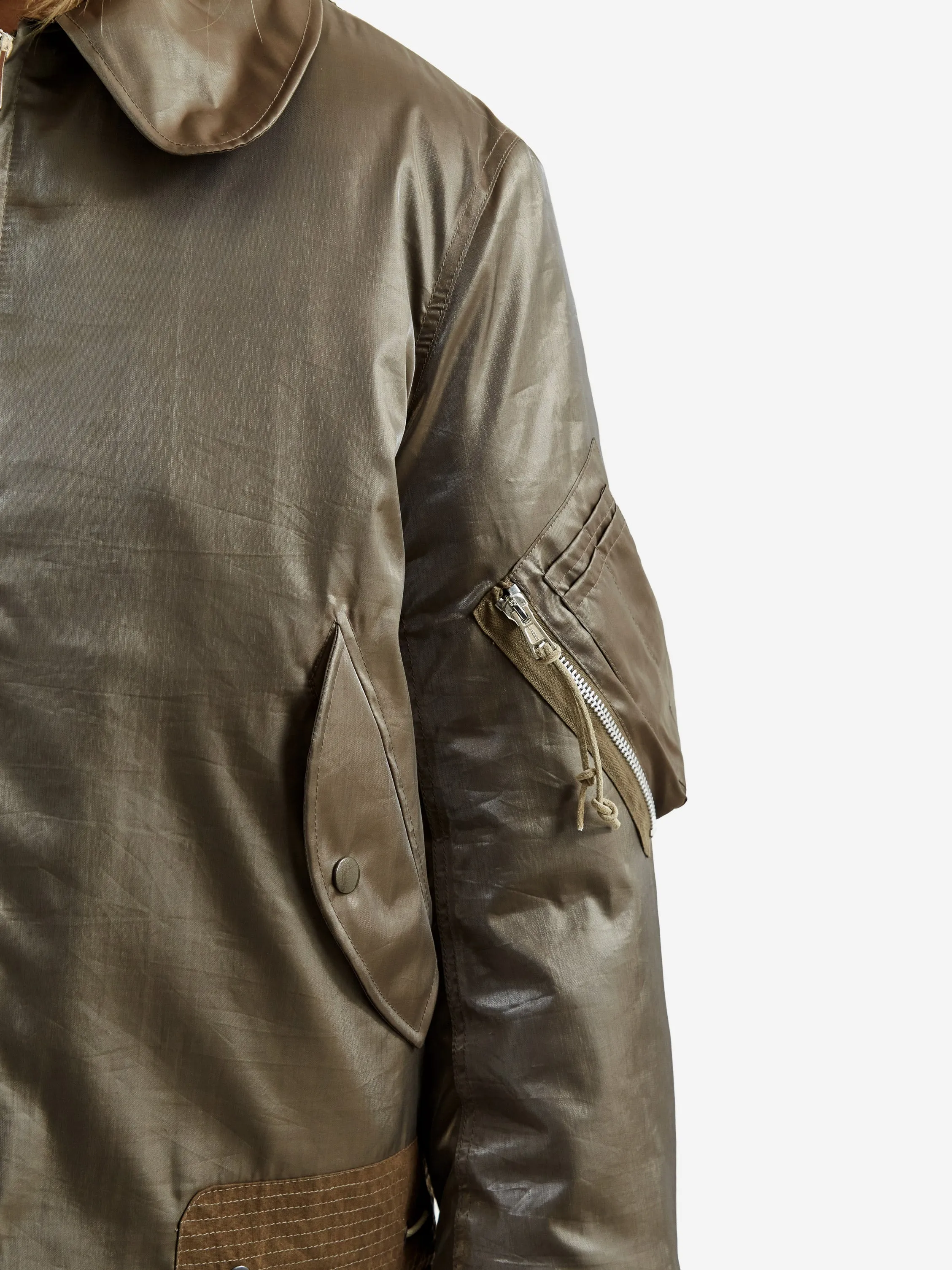 Our Legacy Glyptodon Bomber W - Army Green Shimmer Tech