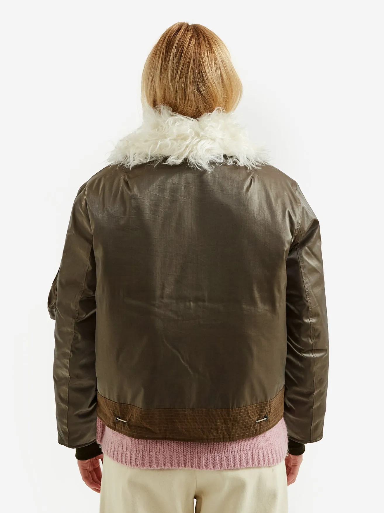 Our Legacy Glyptodon Bomber W - Army Green Shimmer Tech