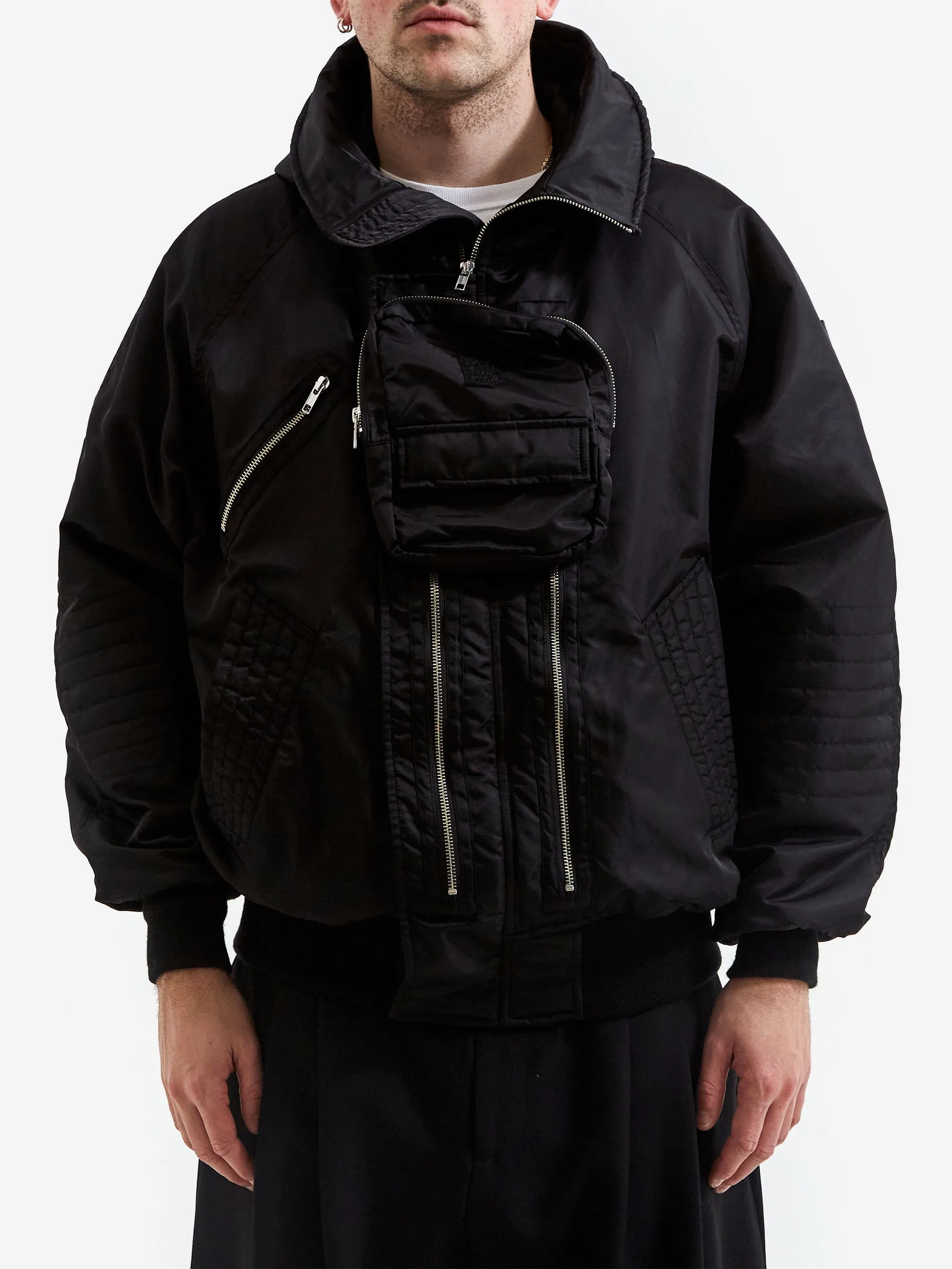 Phingerin Elevation Hooded Bomber - Black