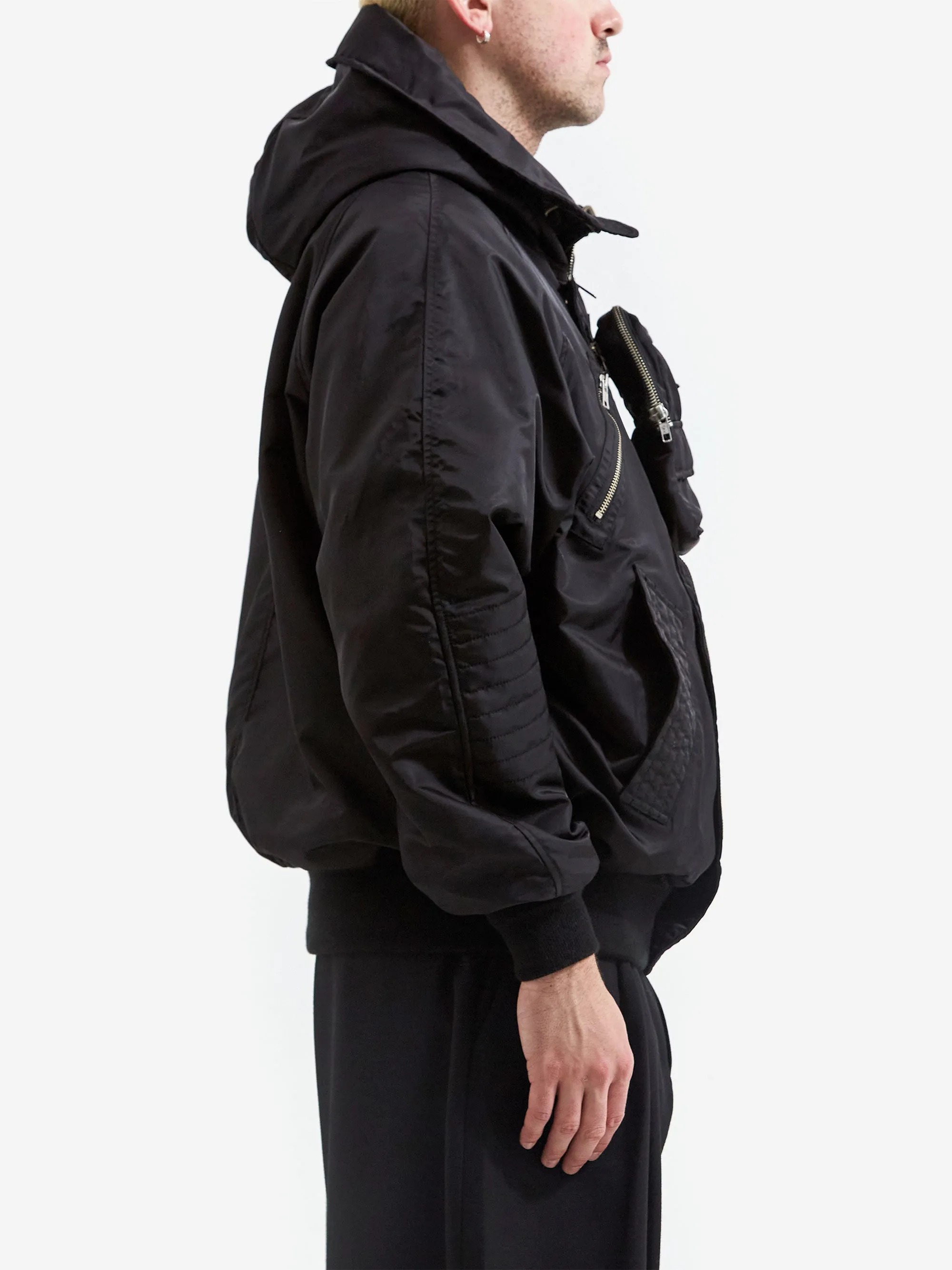Phingerin Elevation Hooded Bomber - Black