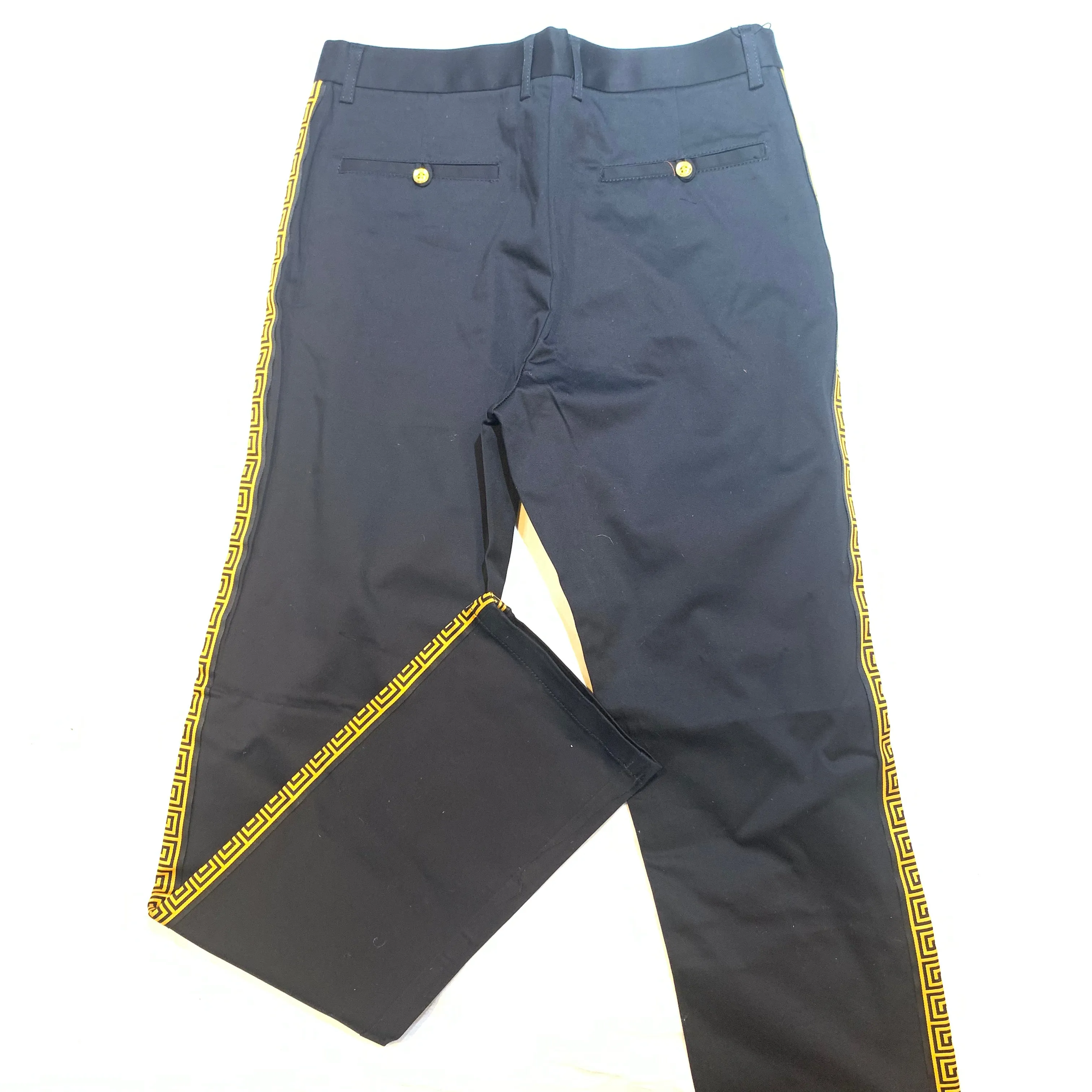 Prestige Black Gold Greek Key High-end Pants