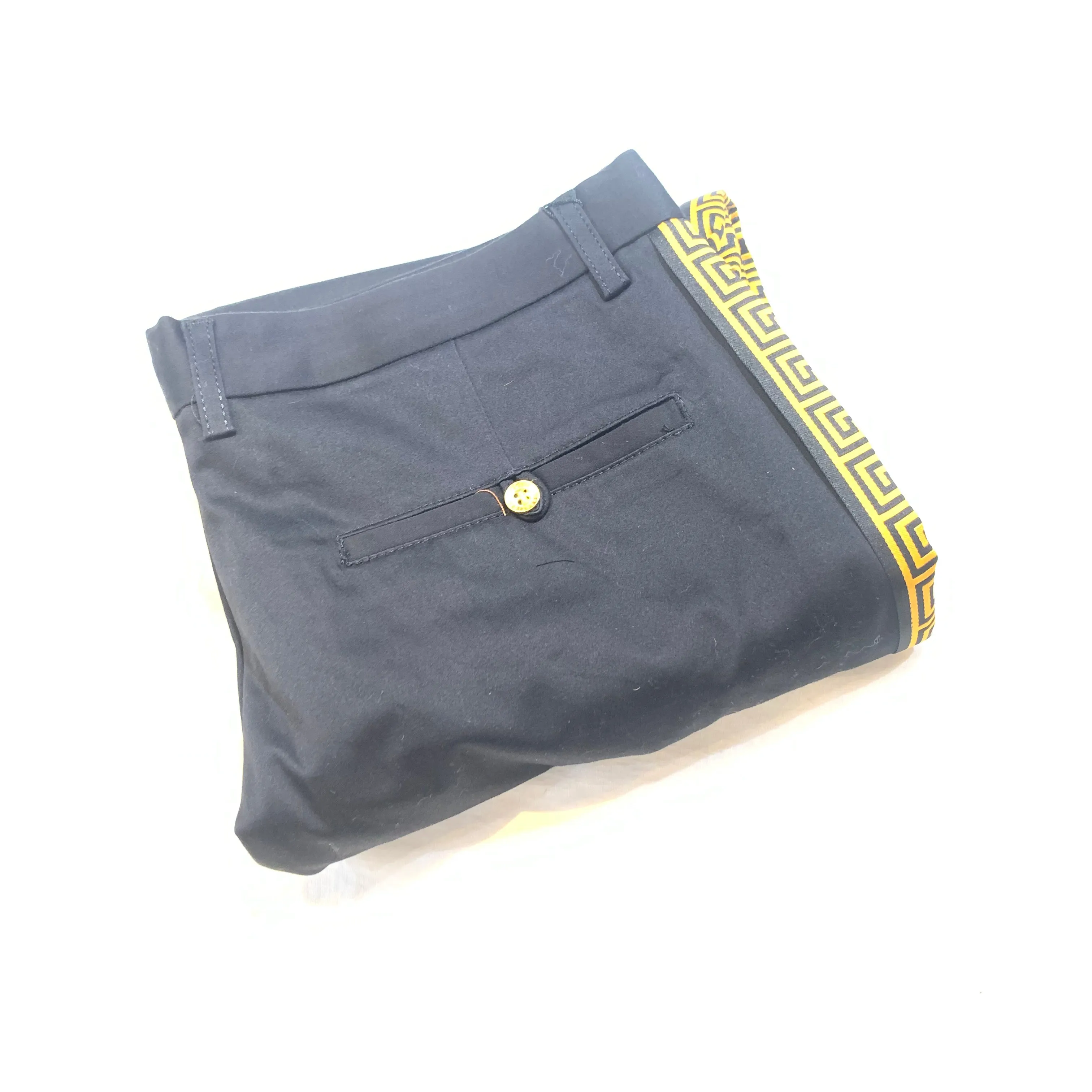 Prestige Black Gold Greek Key High-end Pants