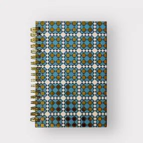 Quilt Jazz Spiral Notebooks Blue