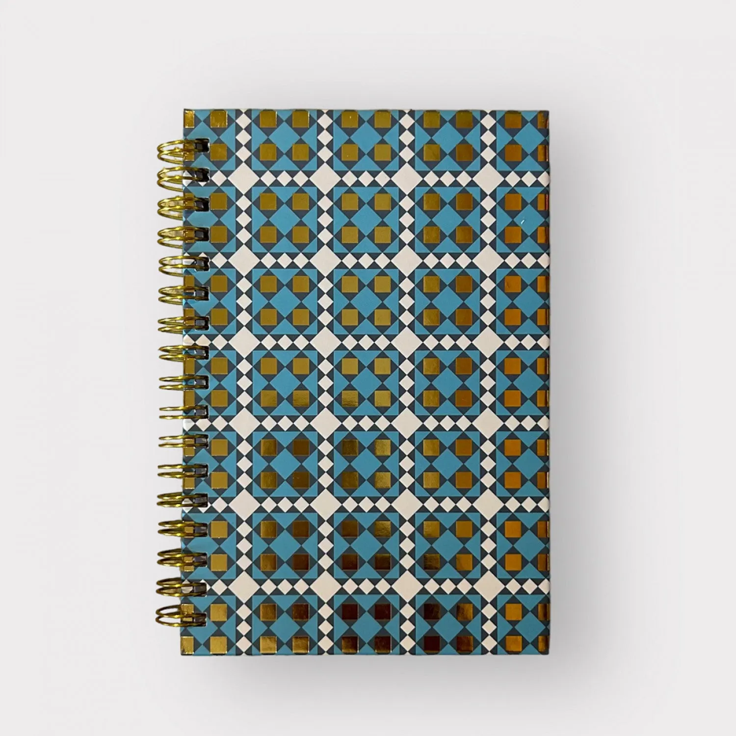 Quilt Jazz Spiral Notebooks Blue