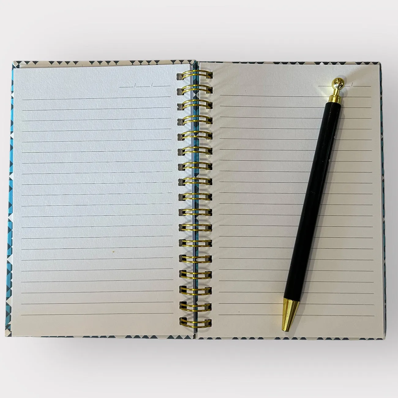 Quilt Jazz Spiral Notebooks Blue