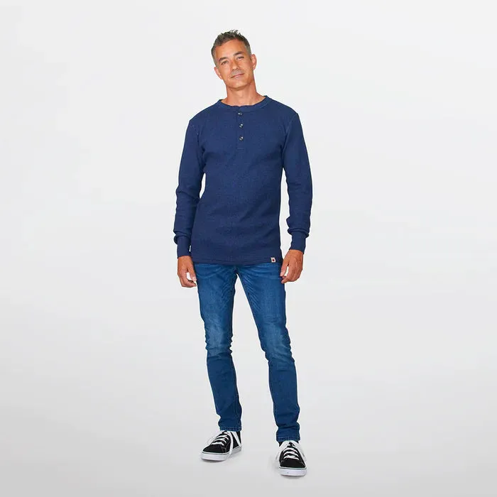 Stanfields Men's Henley Long Sleeve -50C/50P