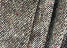 Warm Russet Shetland Wool Tweed (Made in Ireland)