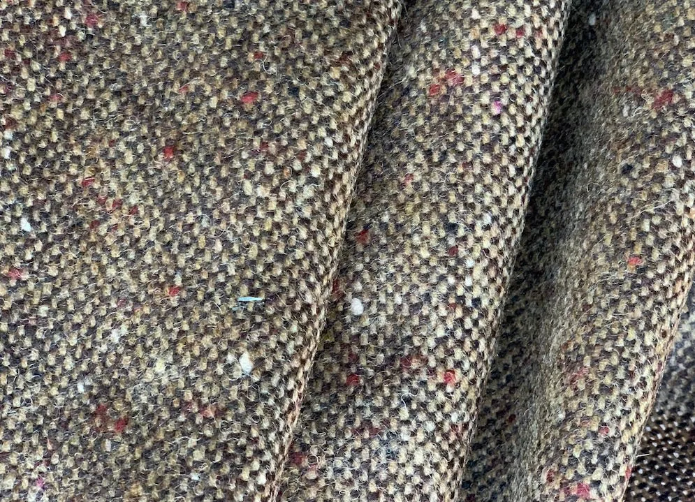 Warm Russet Shetland Wool Tweed (Made in Ireland)